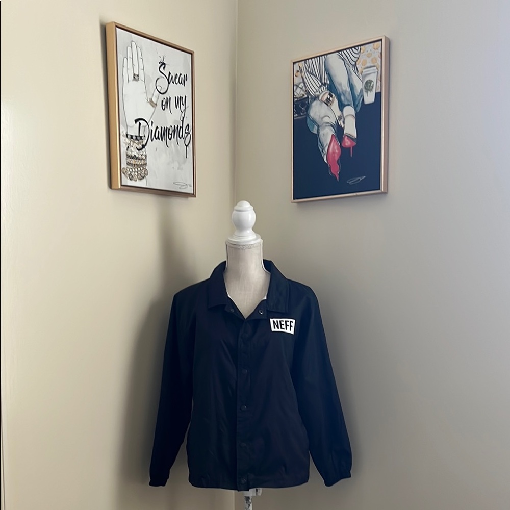 Disney Neff Black Button-Up Jacket